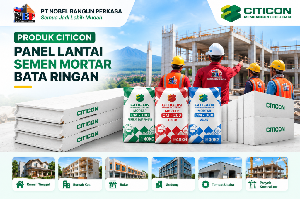 Distributor Citicon Bali- Panel Lantai, Semen Mortar dan Bata Ringan