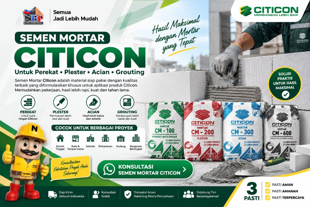 semen mortar citicon bali - PT Nobel Bangun Perkasa